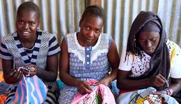 South Sudanese girls stitching_War Child_200303