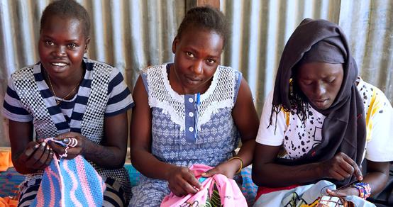 South Sudanese girls stitching_War Child_200303